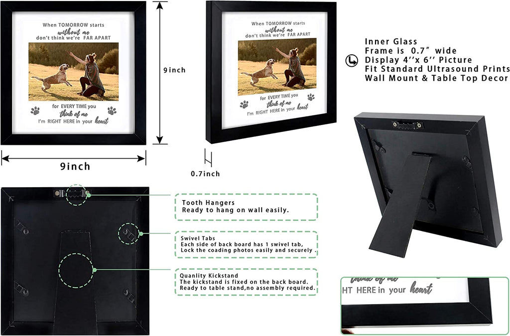 Pet Memorial Picture Frame, Sympathy Loss Gift, Dog Cat Remembrance Keepsake Tribute