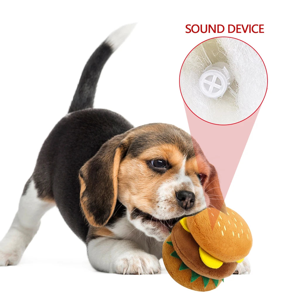 Squeaky Plush Dog Toy Set