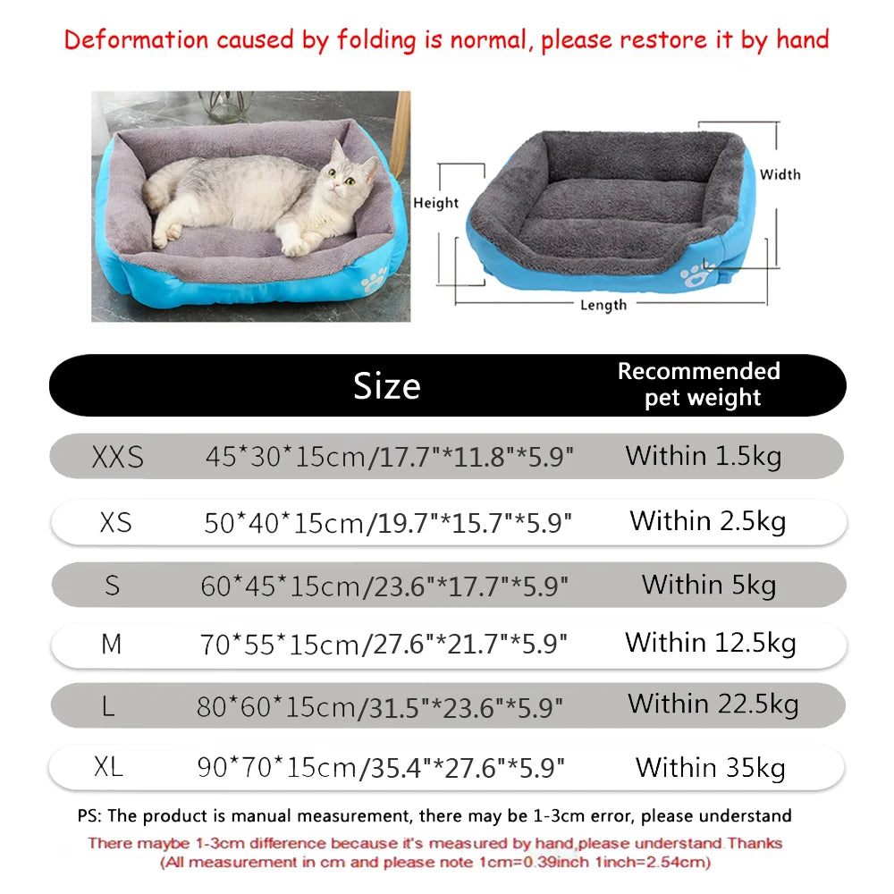 CozySquare Large Plush Pet Sofa