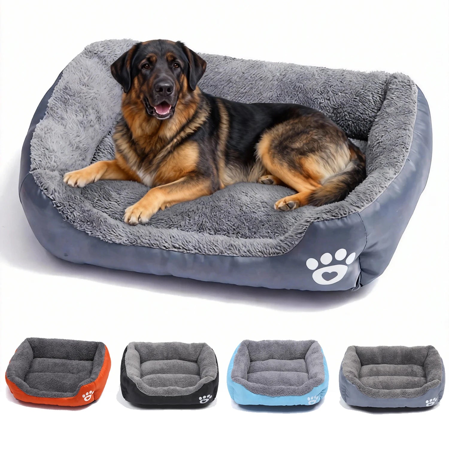 CozySquare Large Plush Pet Sofa