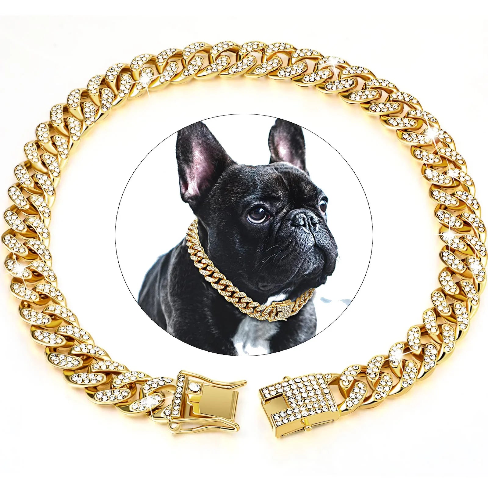 Cuban Diamond Pet Collar