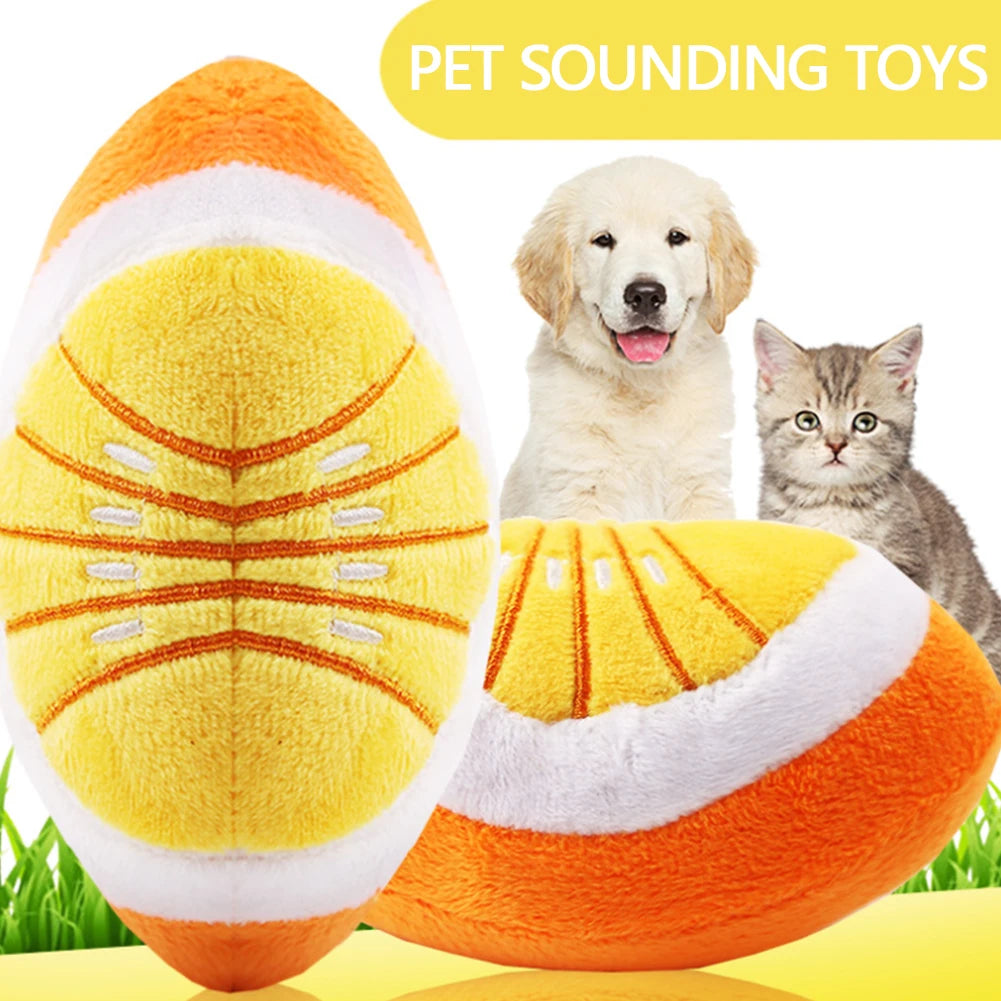 Squeaky Plush Dog Toy Set