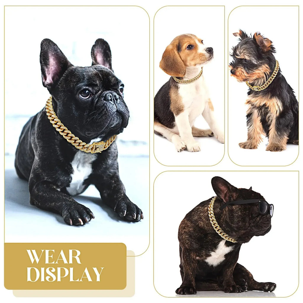 Cuban Diamond Pet Collar