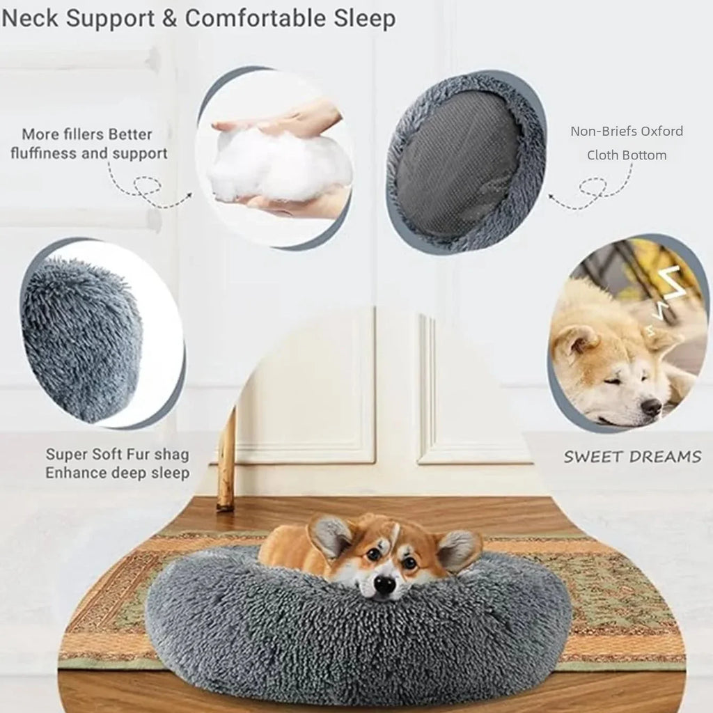 CloudNest Round Plush Pet Bed