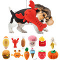 Squeaky Plush Dog Toy Set