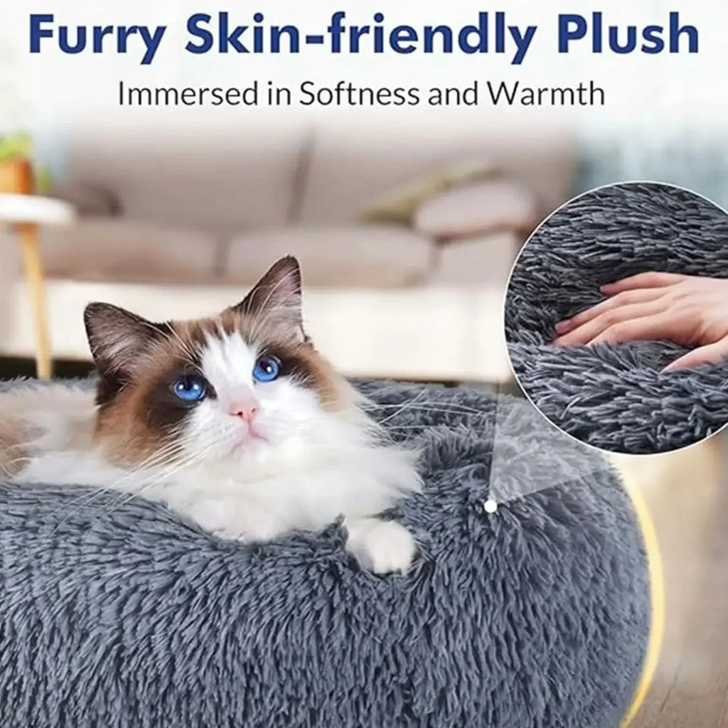 CloudNest Round Plush Pet Bed